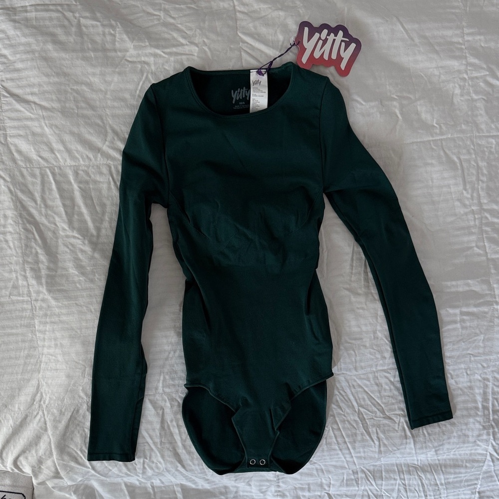 YITTY Deep Green Long Sleeve Bodysuit